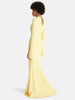 High Street Designer Party Vestido Women's Stand Collar Formal Cape Sleeve Diamonds Beading Long Maxi Dress