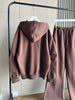 Fall/Winter women's casual sports oversized zipper hoodie wide leg mop sweatpants set 4174842