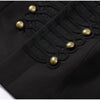 Women's Black Military Cropped Blazer Padded Shoulders Jacket Coat Vintage Stand Collar Gothic Elegant Party Streetwear Jackets