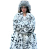 Cool Girls Faux Fur Coat Long Belted Leopard Print Fox Fur Outerwears Women Autumn Winter Thick Warm Soft Fluffy Overcoat