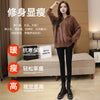 Women Lamb Fleece Leggings Female Winter Cashmere Thick Letter Thicken Thermal Cotton Pants 500g Ladies Legging Warm Tights