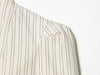 Women Striped Short Skirt Style Hem Blazer Long Sleeve Single Breasted V-Neck Casual Commuting Chic Jacket Lady