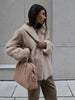 Autumn Winter Women’s Faux Mink Fur Coat Striped Thickened Plush Jacket Loose Fit Outerwear Seller Coat