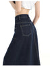 High Waist Denim Skirt Women Autumn Single Buttons Long Skirt Women Korean Style Casual Jeans Skirts Womens