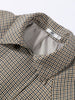 Plaid Windbreaker Grid Jacket Lapel Collar Double Breasted Trench Woman Coat Waist Tie Belt Long Sleeve Short Top Casual Clothes