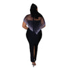 Women Short Cloak Sleeve Rhinestone Bodycon Long Dress Fall Vacation Evening Birthday Night Party Vestidos Sexy Dresses