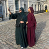 Arabic Women Corduroy Abaya Dress Ramadan Dubai Muslim Modest Cardigan Islamic Autumn Winter Warm Turkey Loose Solid Robe