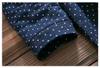 Spring Fall Mori Girl Women Loose Dress Stand Collar Polka Dot Navy Blue Mini Dress Cotton Long Sleeve Short Cute Flannel Dress