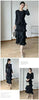 Long Pleated Dress Women Round Neck Solid Color Ruffles Cake Belt Dresses Multi-layer Female Elegant Clothing 2R6863