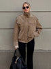 Autumn Jacket For Women Long Sleeve Zipper Overcoat Bomber Jackets Loose Coats With Pocket Female Lady Outwear