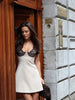 Lace Camisole Dress For Women's Casual High Waist V Neck Ruffle Short Dresses Street Vintage Party Elegant Dress