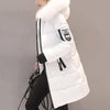 Women Winter Jackets Down Cotton Hooded Tops Large Size Parkas Mujer Coats Long Coat Female Fur Collar Outfits Year