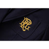 Navy Blue Blazer Autumn Winter Sophisticated Embroidered Suit Slim Fit Preppy Micro-Logo Blazer Ropa Mujer Woman Traf