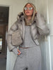 Women's Winter Retro Hooded Cotton Jacket Chic Solid Thick Warm Zip Up Long Sleeve Short Coat Lady Daily Casual Streetwear