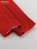 Loose Red Office Women's Two Pieces Set Elegant Long Sleeve Blazer With High Waist Slit Long Skirt Set Female