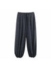 Women's Autumn Versatile Bloomers Plaid Printed Loose Pants Female High-Waist Drawstring Casual Trousers
