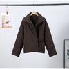 Stand Collar Cotton Jackets For Women Casual Long Sleeve Side Lace Up Coats Lady Winter Street Warm Chic Outerwear