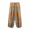 Women's Autumn Versatile Bloomers Plaid Printed Loose Pants Female High-Waist Drawstring Casual Trousers