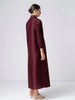 Pleated Three Breasted Turn-down Collar Dress Women Autumn Winter High Loose Plus Size Long Cardigan Coats