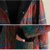 Winter Women's Clothing Hooded Padded Jacket Parka Korean Plus Size Plaid Mid-length Coat Jacket Keep Warm Loose Leisure