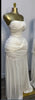 Women Stacked Ruched Draped High Split Pleated Maxi Long Bodycon Dress Holiday Birthday Club Party Evening Dresses