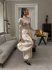 Loose Satin Lantern Pants High Waist Elastic Crepe Loose Bloomers Elegant Long High Waist Trousers Women