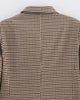 Women's Plaid Blazer Spring Casual Double Breasted Suit Jacket Office Work Daily Outwear Two Colors