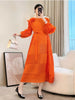 Bandage Dresses Three Dimensional Flower Splicing Design Women's Pleated Dress Chic Cloth