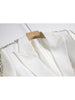 High Street Runway Designer Suit Set Women's Career Style Single Diamonds Beaded Blazer Flare Pants Suit
