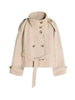 Elegant Women's Windbreaker Stand Collar Double Breasted Long Sleeve Pockets Female Jacket Spring Autumn Lady Commute Tops