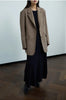 The Ultimate Store Hit Women's Mid-Length Oversized Blazer with Shoulder Pads for Petite Figures, Casual Suit Jacket