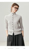 Autumn Women's Cardigan 100% Cashmere Knitted Sweater Chic Tops Female Causal Turtleneck Collar Loose Size Jacket Coat