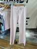 Light Pink Drawstring Sweatpant Woman Spring Raw Hem Low Waist Straight Long Pants Casual All-match Cotton Sport Trousers