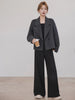 100% Pure Wool Short Coat Women Woolen Jacket Cropped Warm Relaxed Fit Chic Office Commuter Winter Outerwear