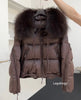 Lagabogy Loose Parkas Outwear Large Real Natural Fur Collar Winter Puffer Jacket Women Thick Warm Duck Down Coat Female