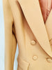 High Street Designer Suit Set Women's Career Double Breasted Blazer Flare Pants Suit 2pcs