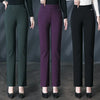 Black Women's High Waist Stretch Suit Pants, Slim Trousers, Purple Green Brown Pantalones, Asian Size M-6XL