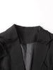 Solid Patchwork Lace Up Chic Blazer For Women Notched Collar Long Sleeve Temperament Blazers Female Style
