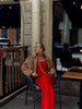 Women Retro Suede Lapel Zippered Short Jackets Full Sleeves Pocket Loose Short Coat Spring Lady Daily Commute Outwear
