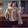 Retro Faux Fur Short Coat Women Elegant Casual Plush Lapel Single Breasted Coats Female Winter Classic Chic Street Outwear
