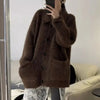 Autumn Winter Loose Cardigan Sweater Women Knitted Coats Female Long Sleeve Casual Knitwear Knit Cardigans Shirt Tops