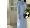 Autumn Winter Loose Turtleneck Women's Knitted Long Dresses Long Sleeve Vintage Straight A-line Dress Female