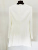 High Street S/S Designer Runway Women's Long Sleeve Ribbons Lacing Up Dress