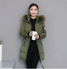 Parkas Women Winter Jacket Coat Hooded Fur Collar Outwear Female Parka Thick Cotton Padded Female Overcoat