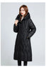 Long Winter Over-The-Knee Overcoat Parka Down Cotton-Padded Jacket Women's Plus Size 100 KG Slim Cotton-Padded Jacket