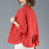 Single-breasted Solid Color Jackets Tops Female Spring All-match Loose Casual Long Sleeve Pockets Coats Women's Clothing