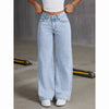 High Waist Wide Leg Jeans Women Vintage Washed Loose Straight Denim Pants Streetwear Casual Baggy
