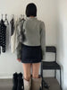 Retro Stand Collar Crop Jacket Chic Epaulet Shoulder Strap Double Breasted Button Slim Fit Coat Lady Casual Army Style Outerwear