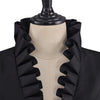 （in stock）Women Victorian Gothic Red Blazer Formal Business Ruffles Slim V Neck Jacket Victorian Elegant Pirate Jacket