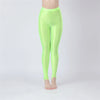 Sexy Women Thin Sheer See Through Pants Elastic Sexy Tight Silk Shiny Pencil Pant Oil Glossy Candy Color Yoga Leggings